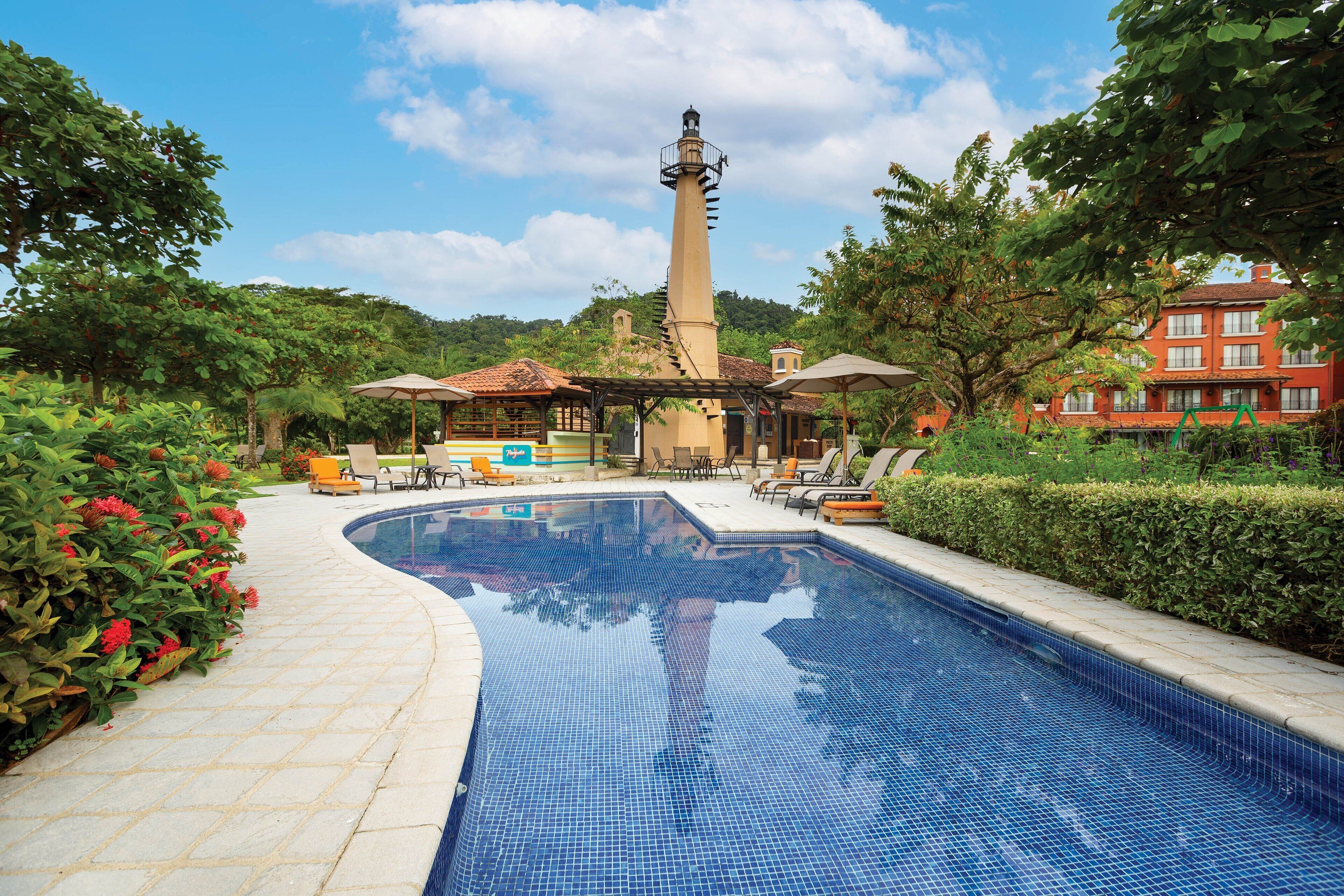 2 outdoor pools, pool cabanas (surcharge), pool loungers