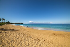 On the beach, sun-loungers, beach towels - * Steps to the beach * Tropical garden studio (Lahaina)