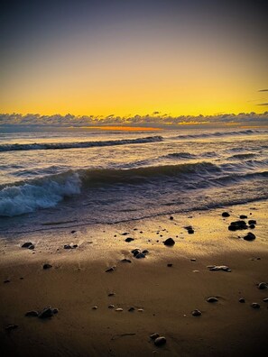 Beach nearby, sun-loungers