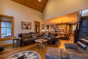 TV, fireplace, video games