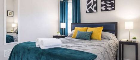3 habitaciones, tabla de planchar con plancha, cuna de viaje y wifi