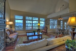 TV, fireplace - The Oasis: A Tranquil Retreat Overlooking Carters (Ranger)