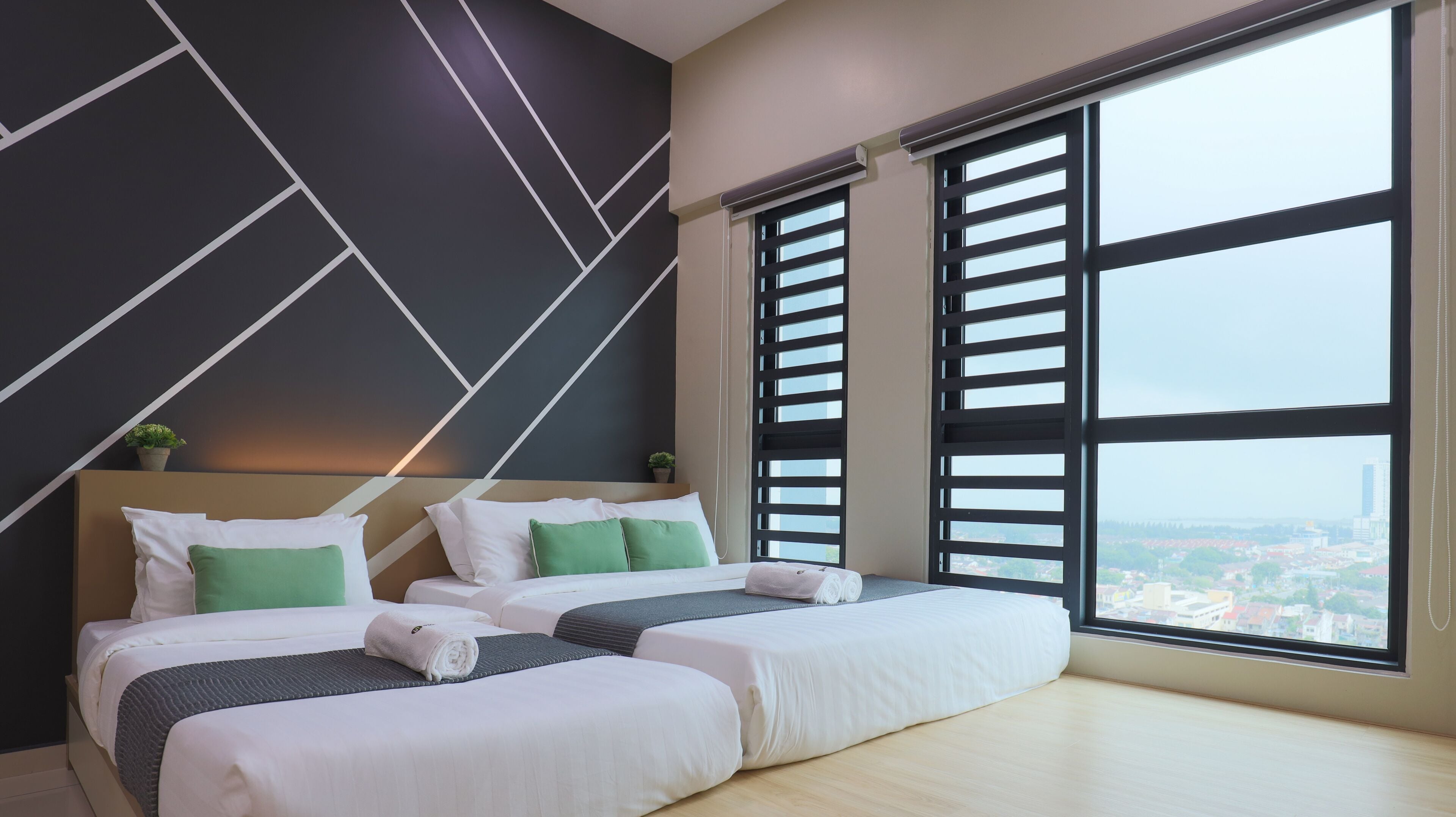 Departamento Deluxe, 2 habitaciones | Ropa de cama de alta calidad, cortinas blackout y insonorización 