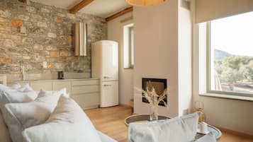 TV connectée, cheminée
