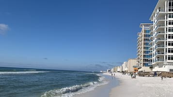 Playa en los alrededores y camastros