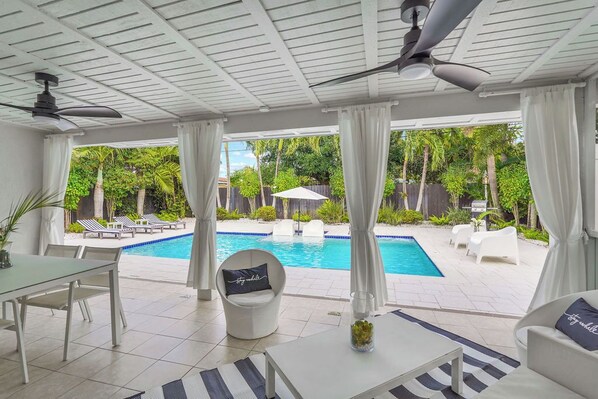 屋外プール、温水プール