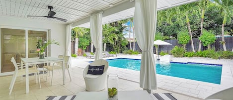 Outdoor pool, a heated pool