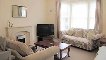 Flat-screen TV, DVD player