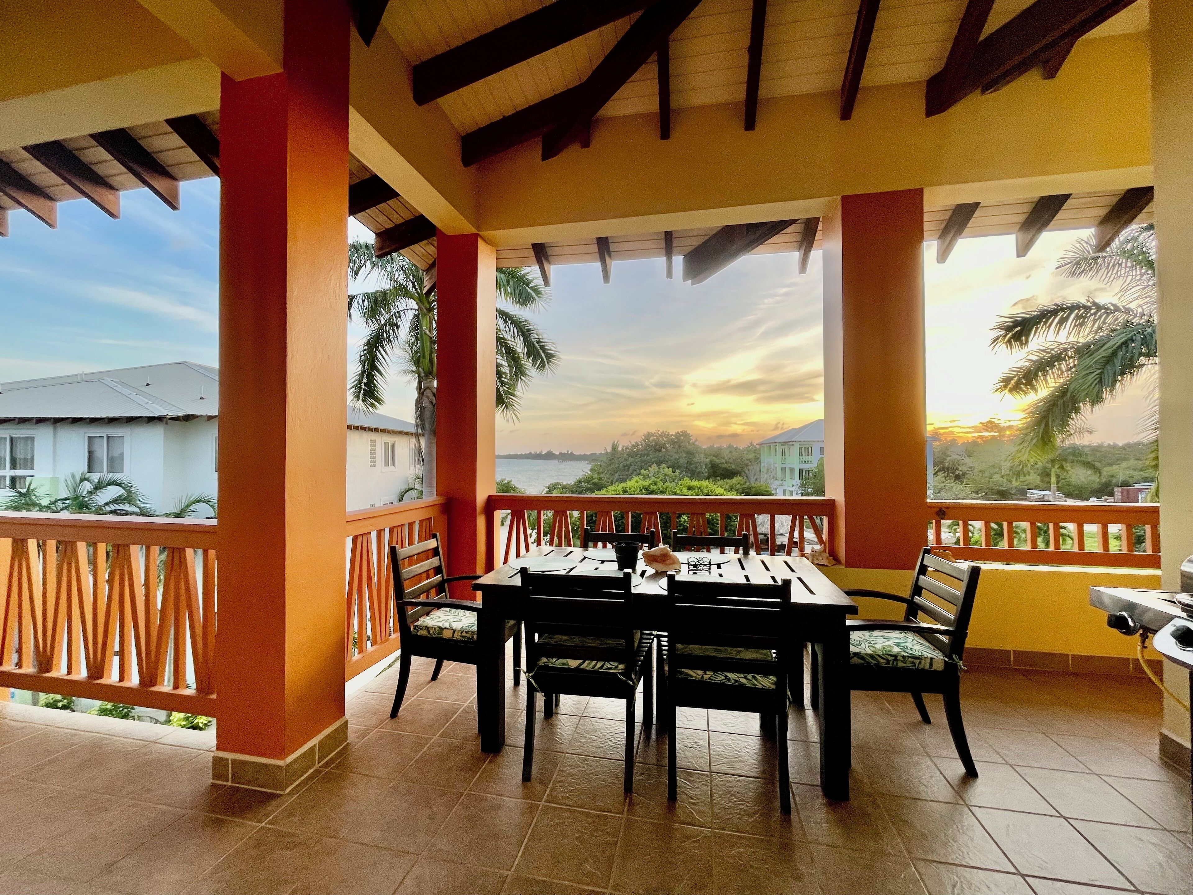 Dining area with partial sea view