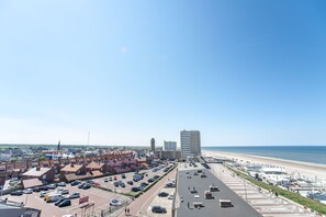 Enjoy the tranquil beach views from this coastal town's scenic vantage point.