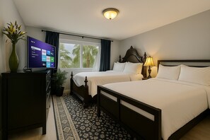 4 bedrooms, iron/ironing board, travel crib, internet