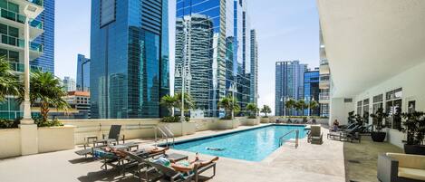 Outdoor pool, a heated pool