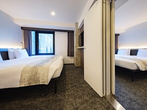 Quadruple Room(Connecting Room), Non Smoking | Desk, soundproofing, free WiFi, bed sheets - the b ginza (Tokyo)