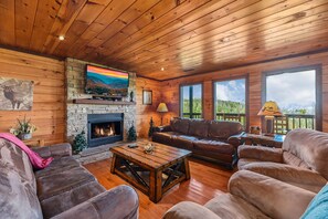 TV, fireplace, video games - Summer Break! Hot Tub | Views | 4-Story MTN Cabin (Gatlinburg)