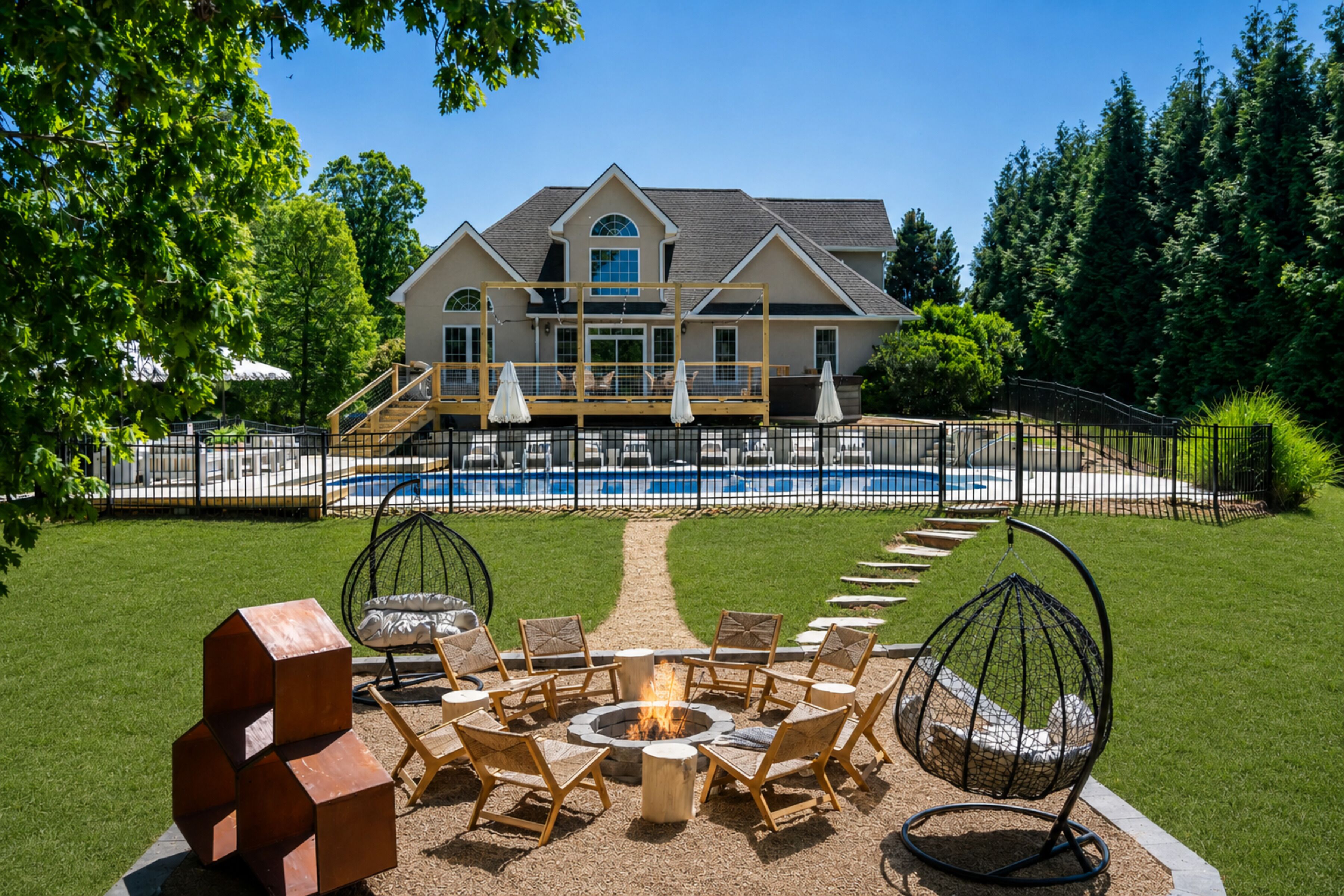 A heated pool