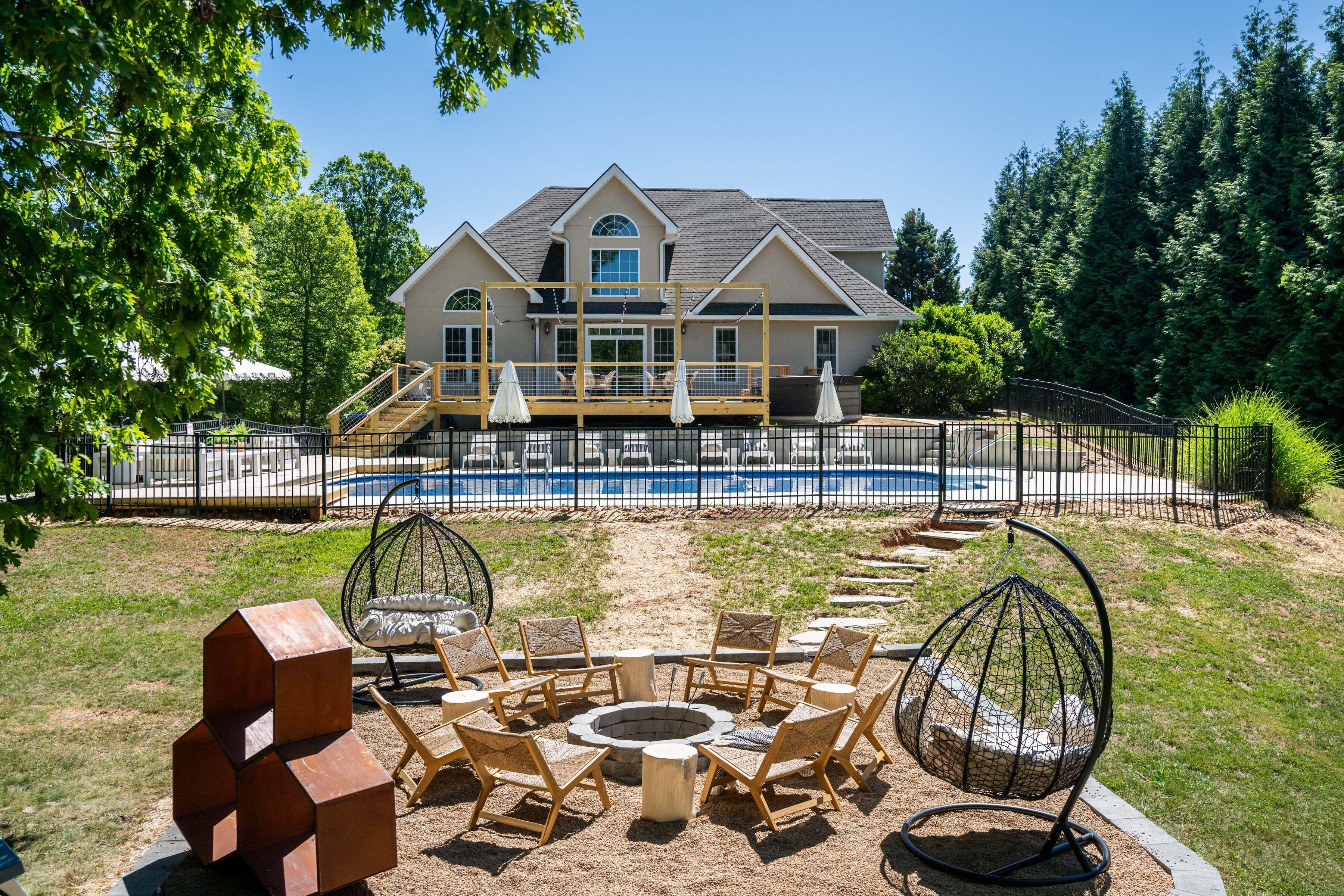 A heated pool