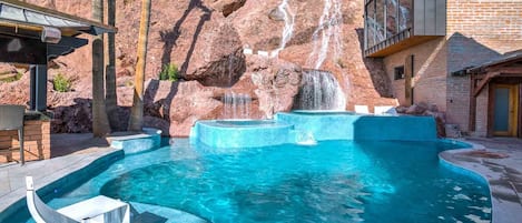Outdoor pool, a heated pool