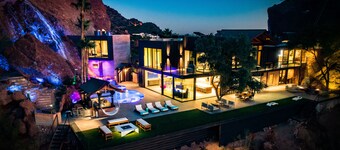 On The Rocks - 6BR Estate w/ Mountain Pool, Waterfall & Fire Lounges