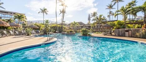 Outdoor pool, a heated pool