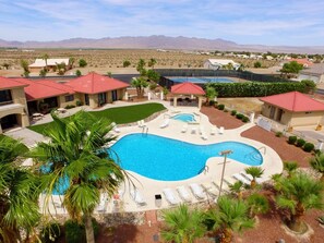 Outdoor pool, a heated pool