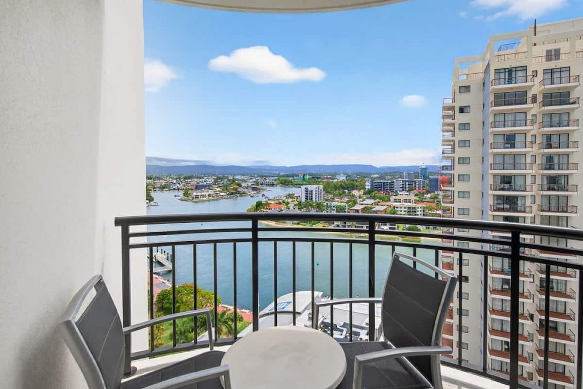 Two-Bedroom Apartment Ocean + River Views | Balcony