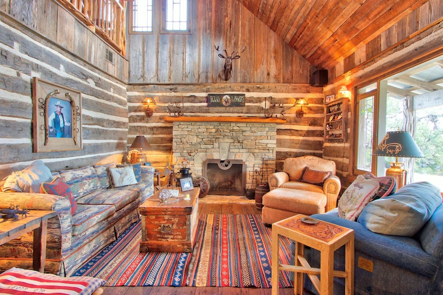 Old Style Log Cabin Interior