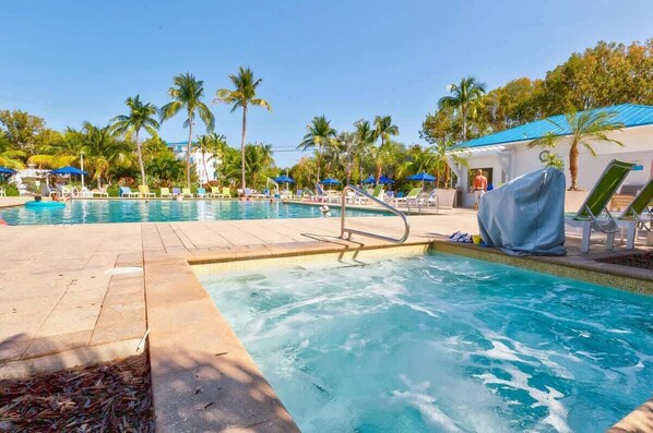 Outdoor pool, a heated pool