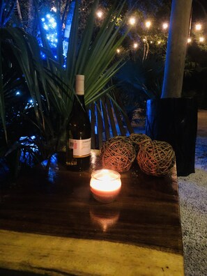 Enjoy a romantic evening with a candlelit dinner for two.