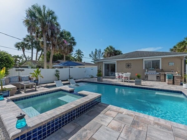 Outdoor pool, a heated pool