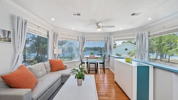 Smart TV, fireplace, stereo, offices