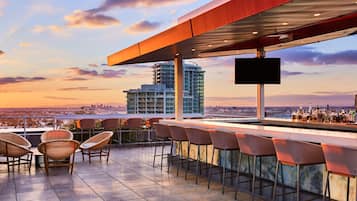 Rooftop bar, alfresco dining, open daily