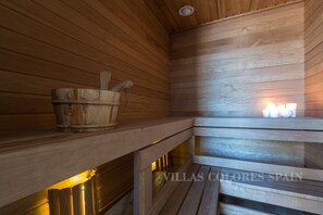 Sauna - Villa Esmeralda with private heated pool, sauna and great view (Salobreña)