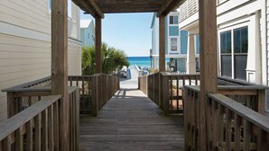 A wooden boardwalk leading to a beach with a clear view of the ocean. - 2 Mins to the Gulf, Sleeps 10, Seagrove Beach + Free Attraction Tickets! (Santa Rosa Beach)