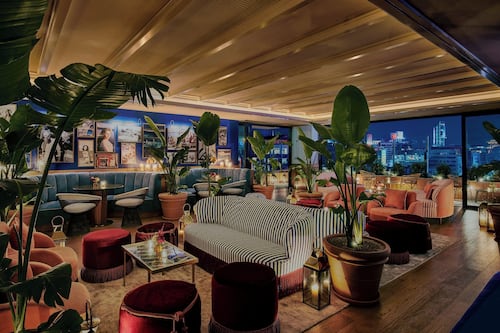 Rooftop bar, pool views, open daily