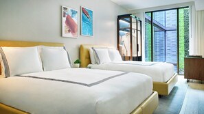1 slaapkamer, luxe beddengoed, donzen dekbedden, pillowtop-bedden
