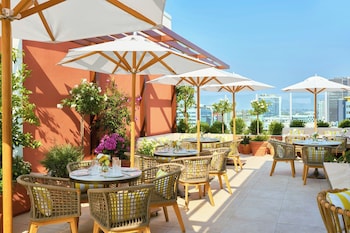 Breakfast, lunch, dinner served; Californian cuisine, pool views  at The Hollywood Grande, Autograph Collection