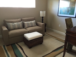 Den with sleep sofa