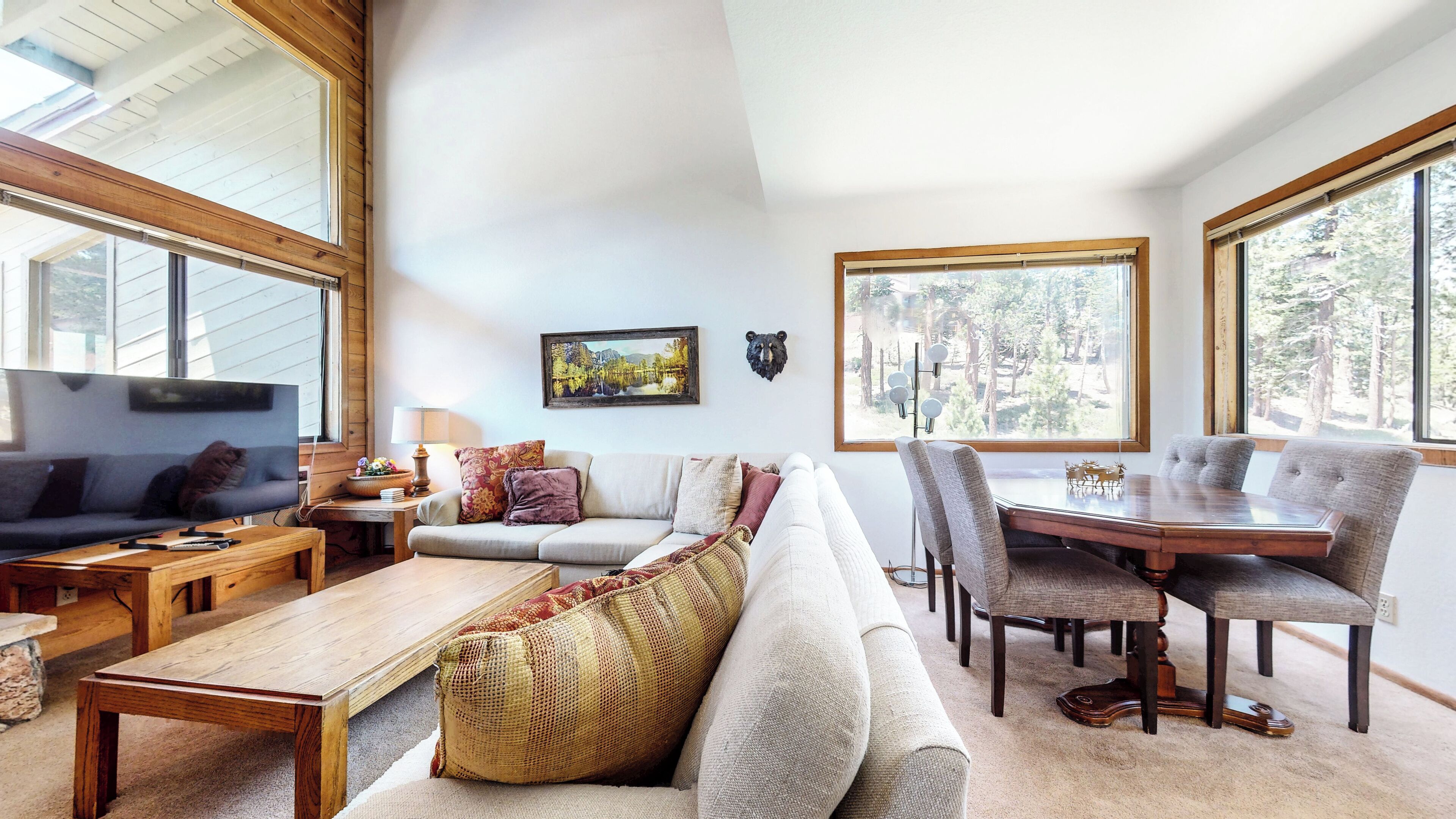 Smart TV, fireplace