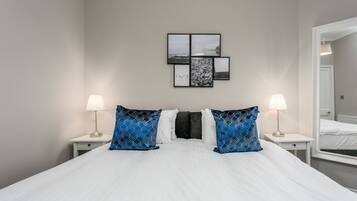 1 bedroom, premium bedding, iron/ironing board, travel cot