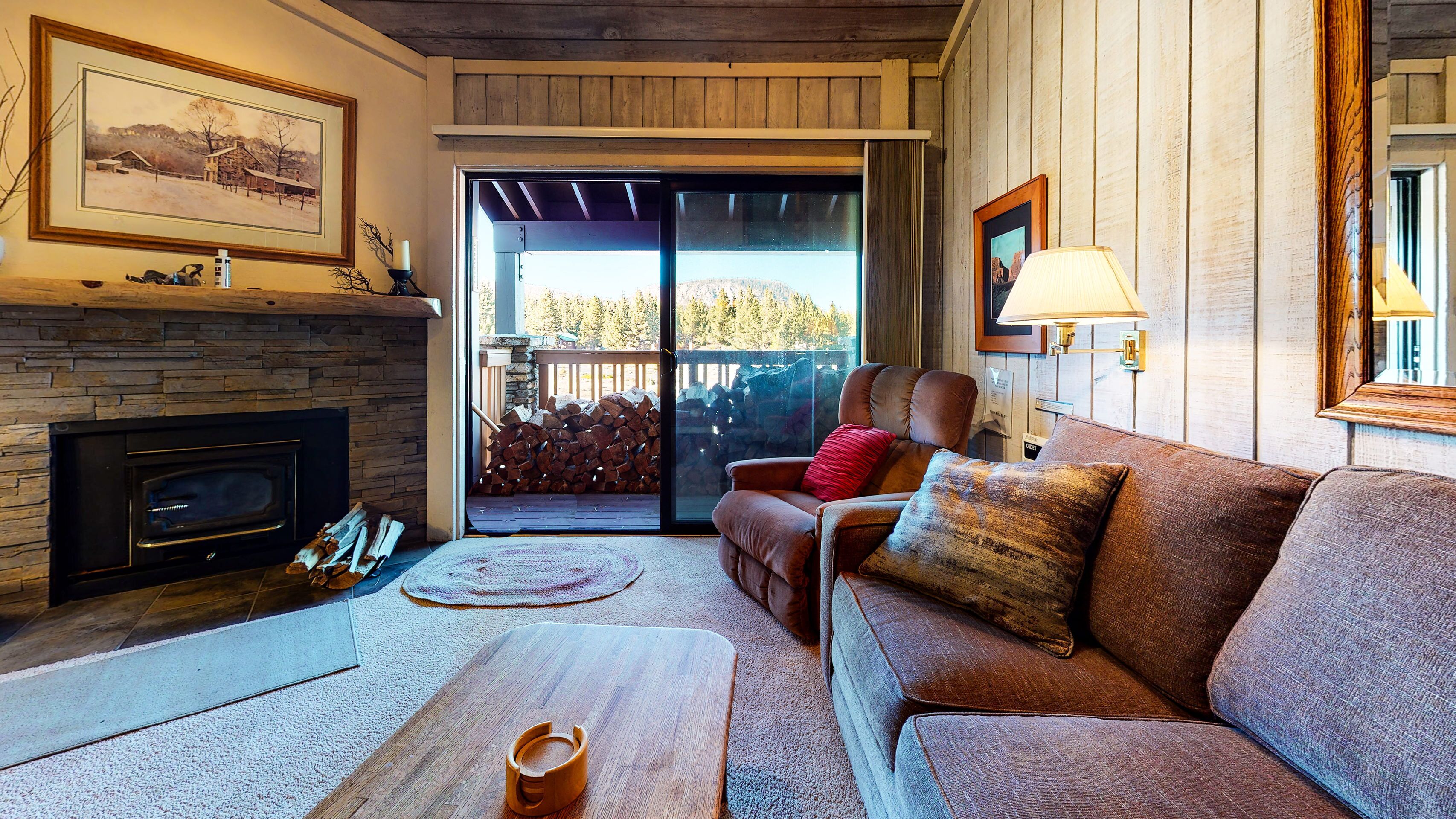 TV, fireplace, DVD player