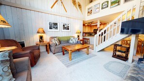 Fireplace, DVD player