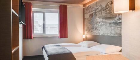Tweepersoonskamer | Een bureau, geluiddichte muren, gratis wifi, beddengoed