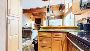 Fridge, microwave, oven, stovetop - Spacious & Updated. Right Across from The Village, Gondola & Winter Shuttle! (Mammoth Lakes)