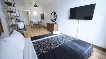 1 bedroom, iron/ironing board, travel crib, WiFi