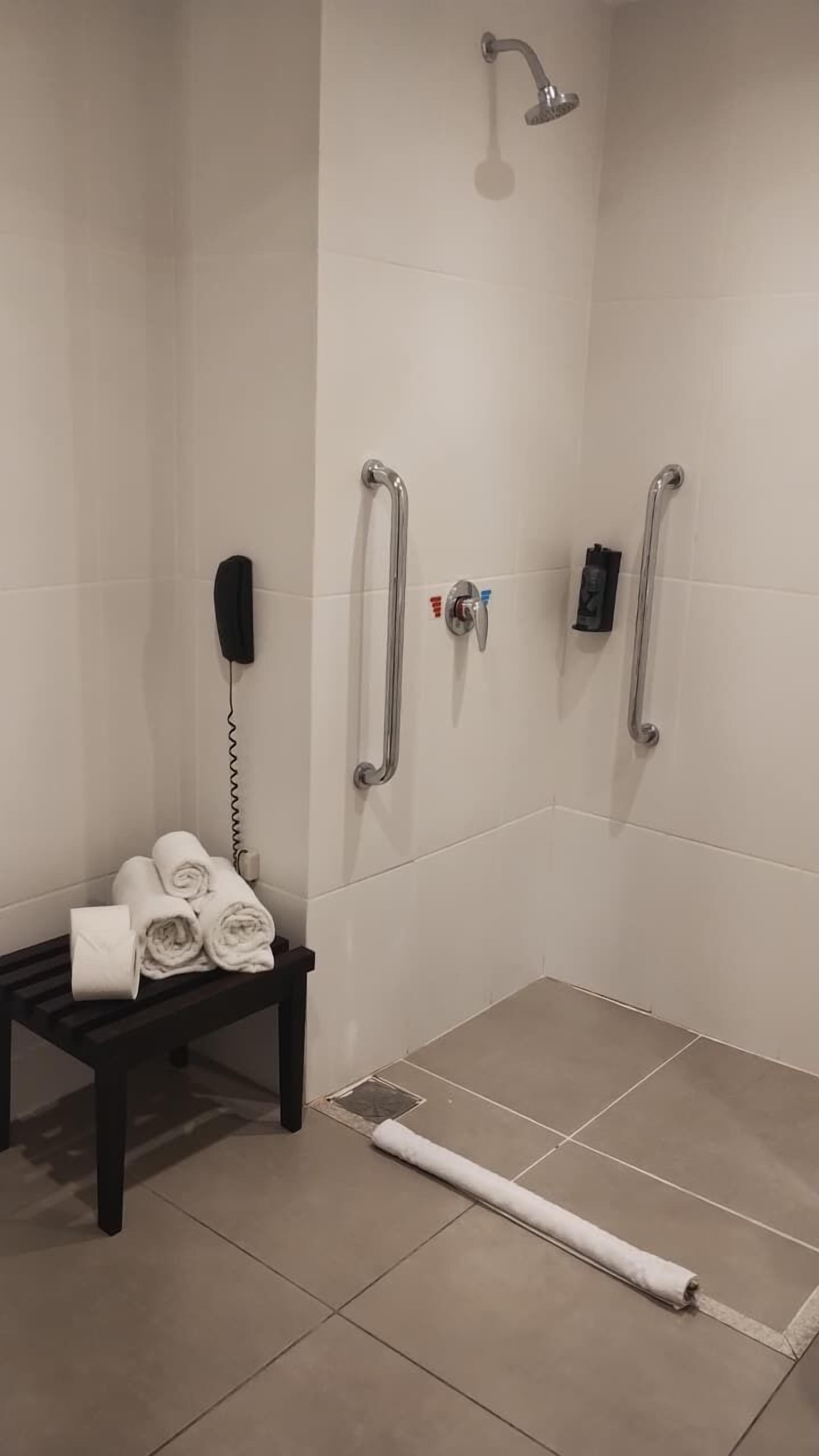 double room, mobility accessible | bathroom | shower