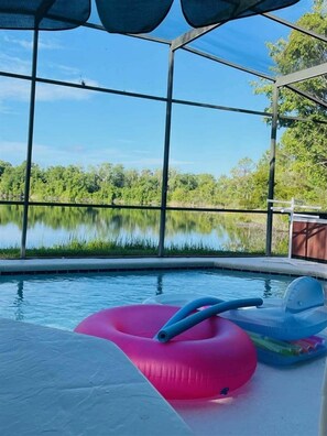 A heated pool