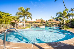Indoor pool, outdoor pool - Stunning ocean views & direct beach access (516) (Lahaina)