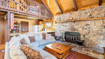 TV, fireplace, offices