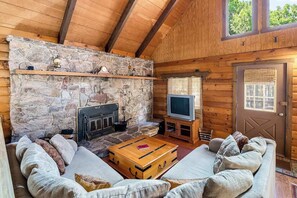 TV, fireplace, offices