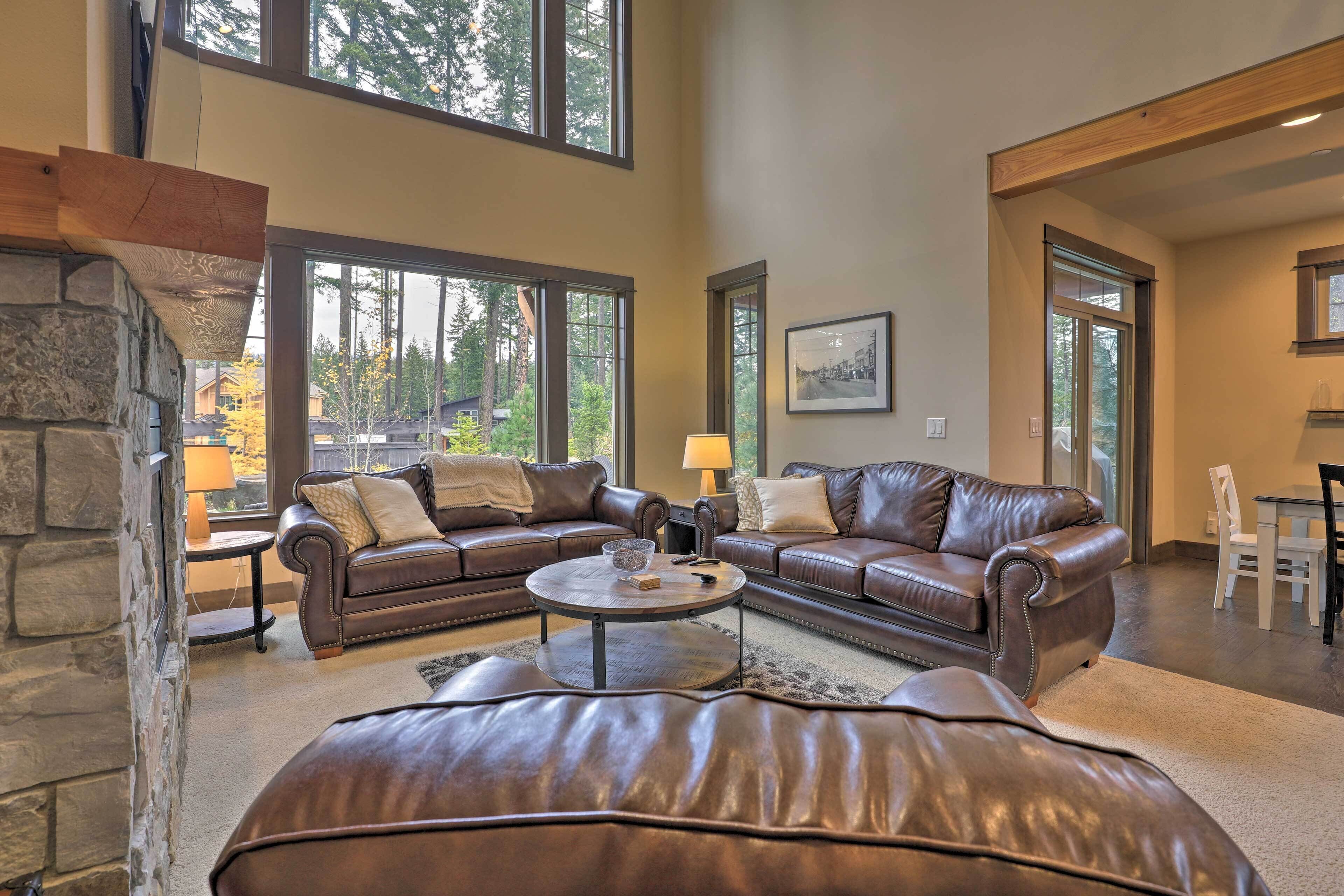 TV, fireplace, video games, offices